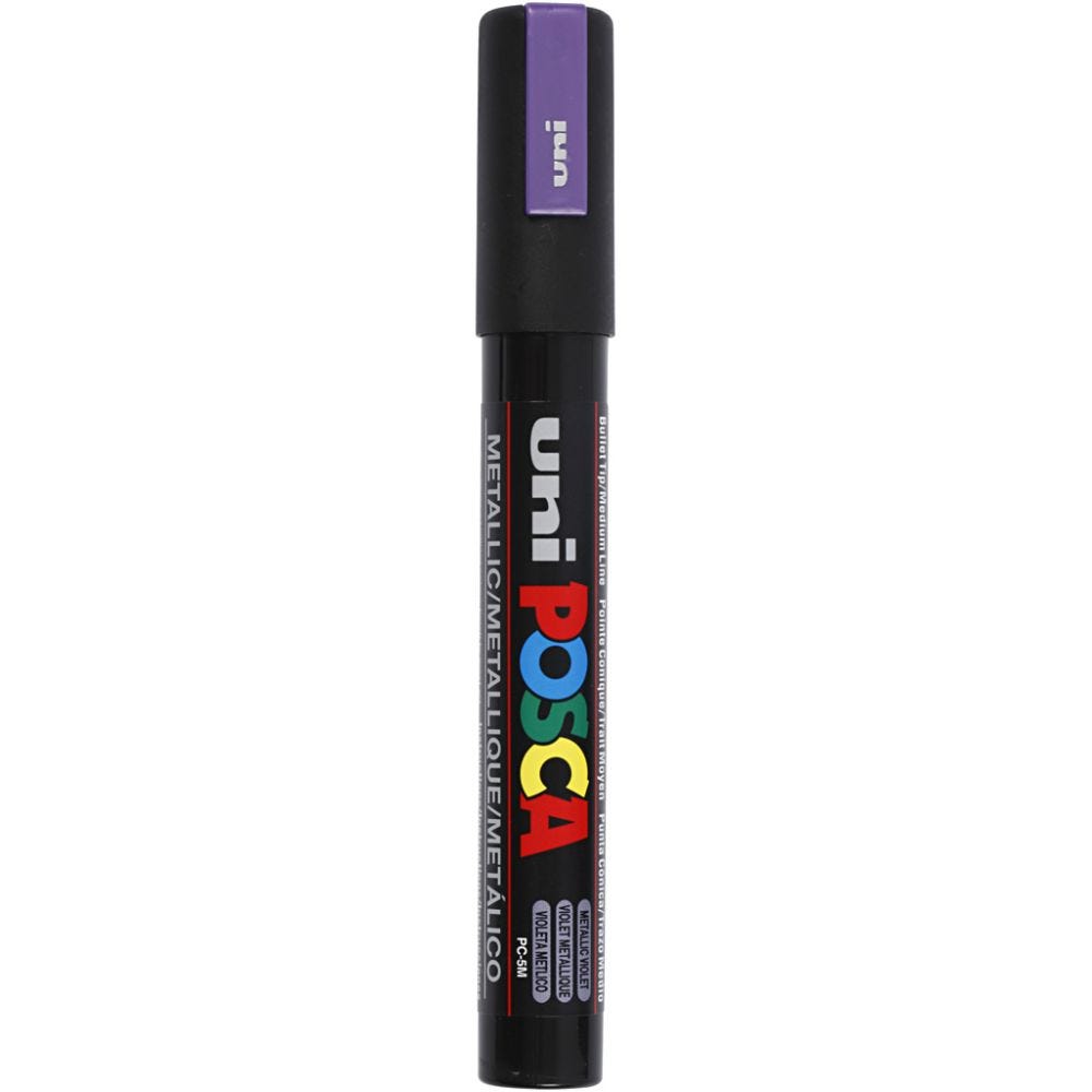 Posca Marker, no. PC-5M, line 2,5 mm, metallic violet, 1 pc
