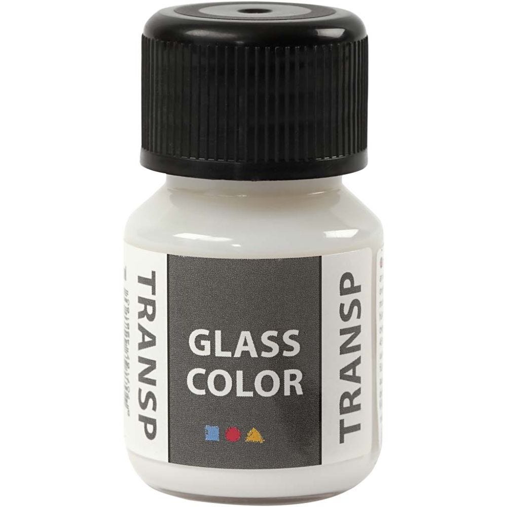 Glass Color Transparent, white, 30 ml/ 1 bottle