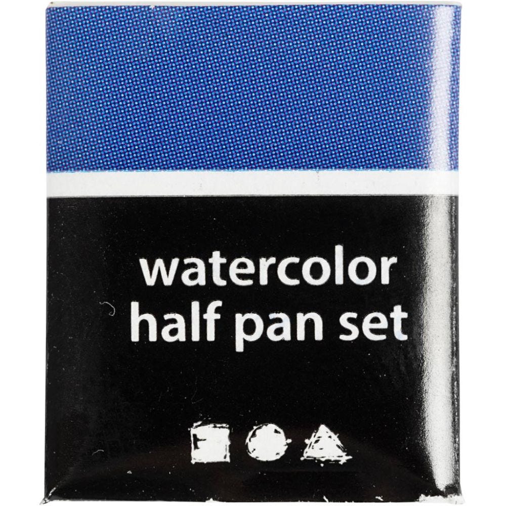Art Aqua watercolour paints, ½-pan, size 10x15x20 mm, dark blue, 1 pc