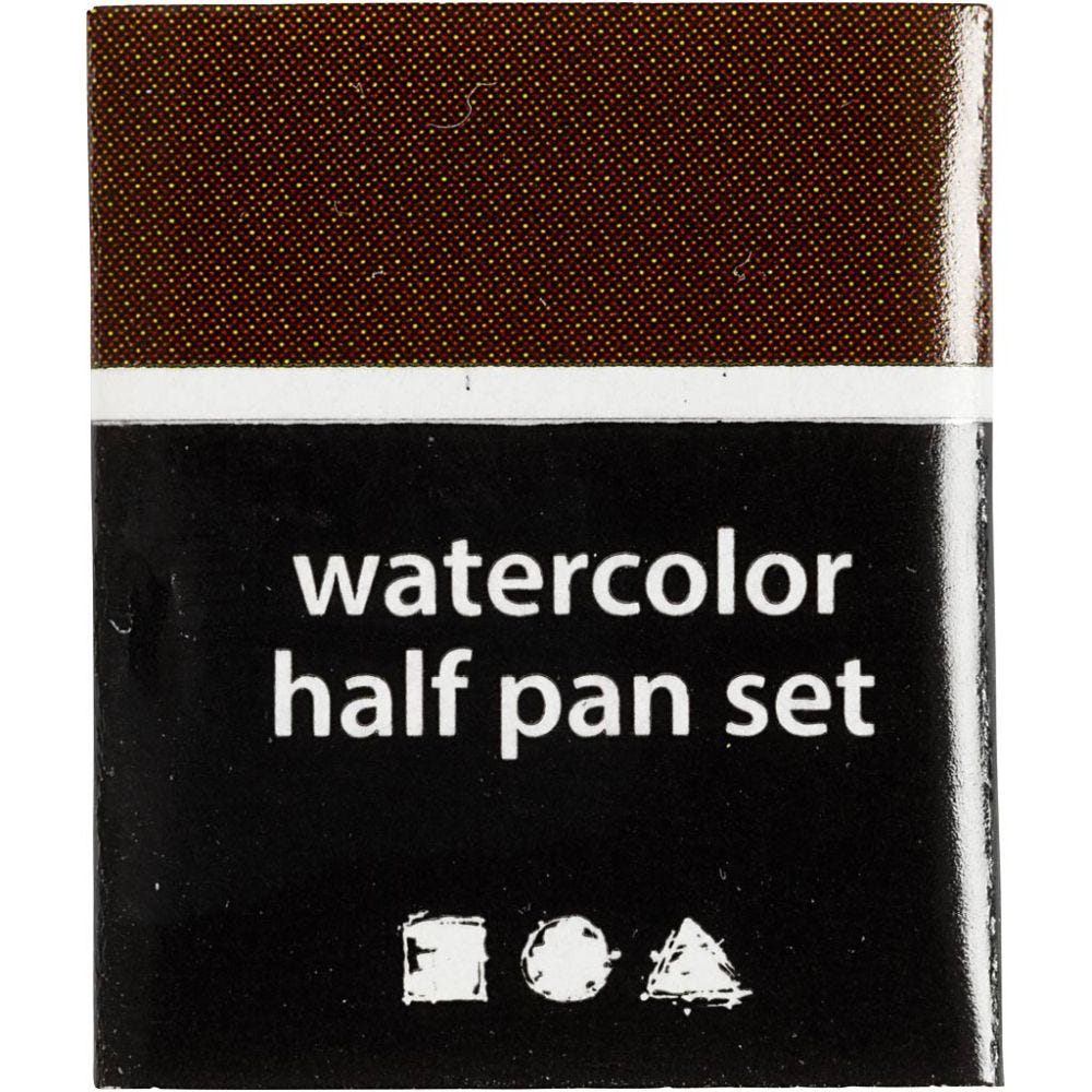 Art Aqua watercolour paints, ½-pan, size 10x15x20 mm, brown, 1 pc