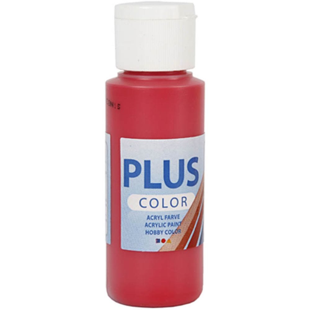 Plus Color Craft Paint, berry red, 60 ml/ 1 bottle