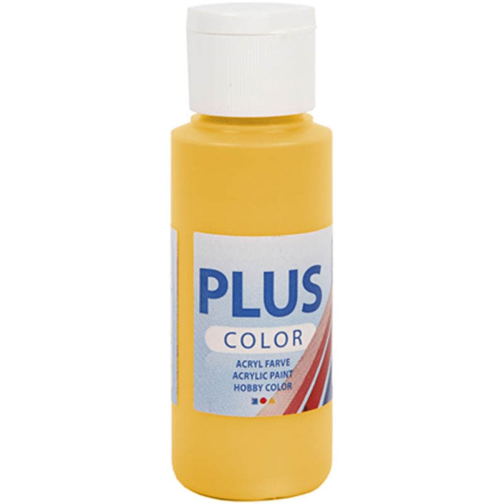 Plus Color Craft Paint, yellow sun, 60 ml/ 1 bottle