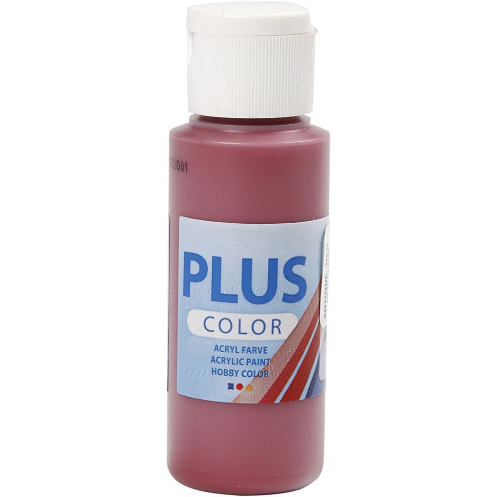Plus Color Craft Paint, antique red, 60 ml/ 1 bottle