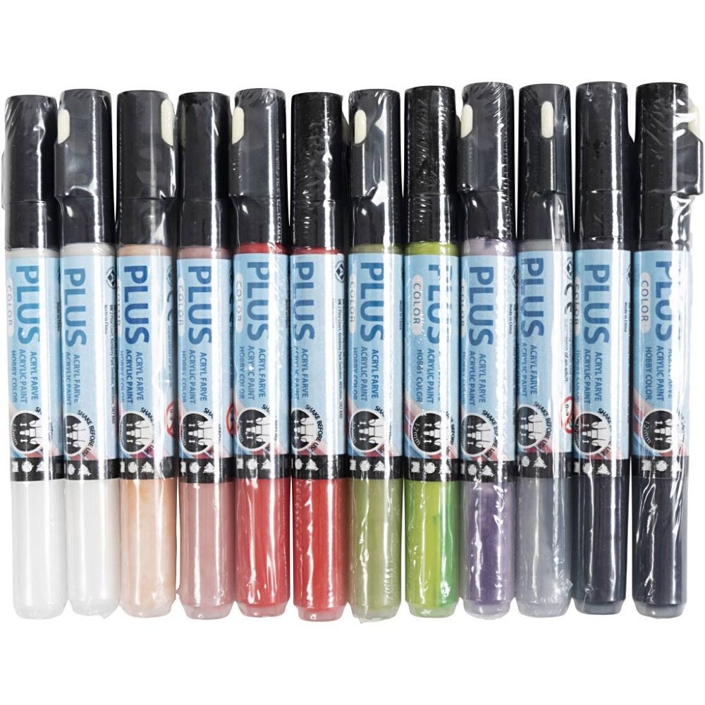 Plus Color Marker, L: 14,5 cm, 12 pc/ 1 pack
