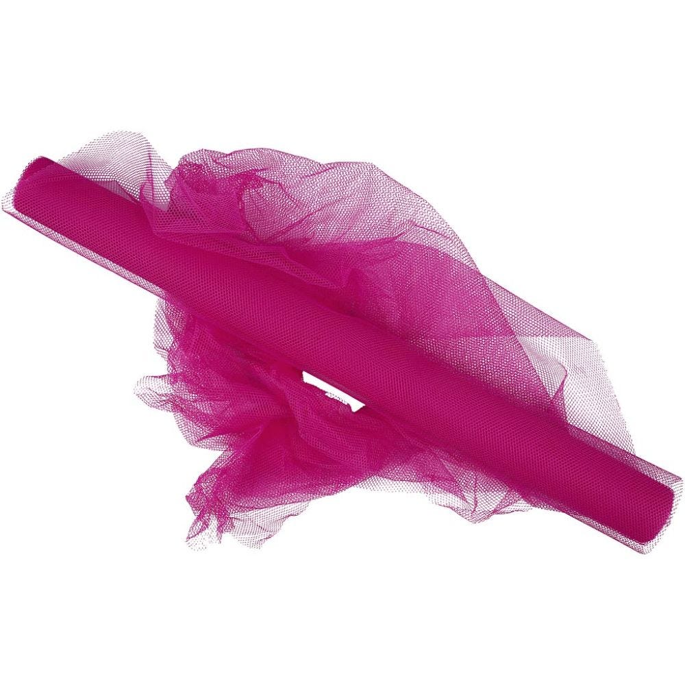 Tulle, W: 50 cm, pink, 5 m/ 1 roll