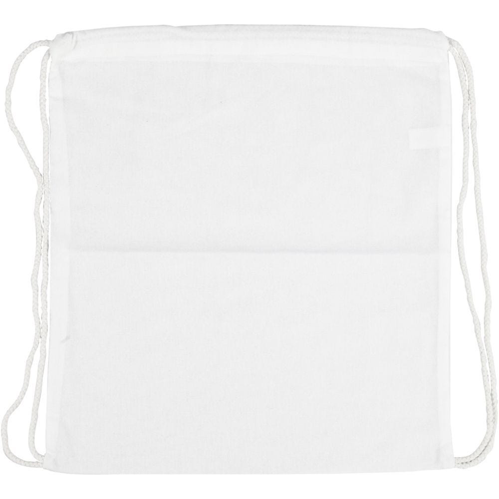 Drawstring bag, size 37x41 cm, 130 g, white, 1 pc