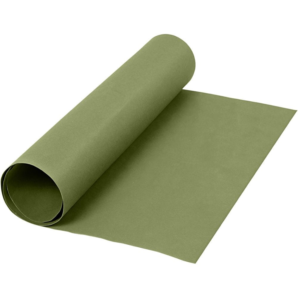 Faux Leather Paper, W: 50 cm, one coloured, 350 g, green, 1 m/ 1 roll