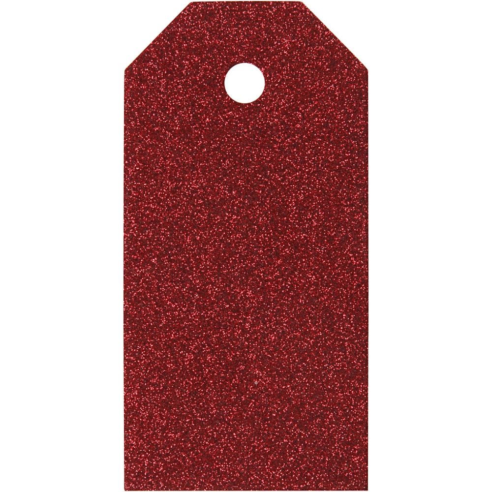 Manila Tags, size 5x10 cm, 300 g, red, 15 pc/ 1 pack