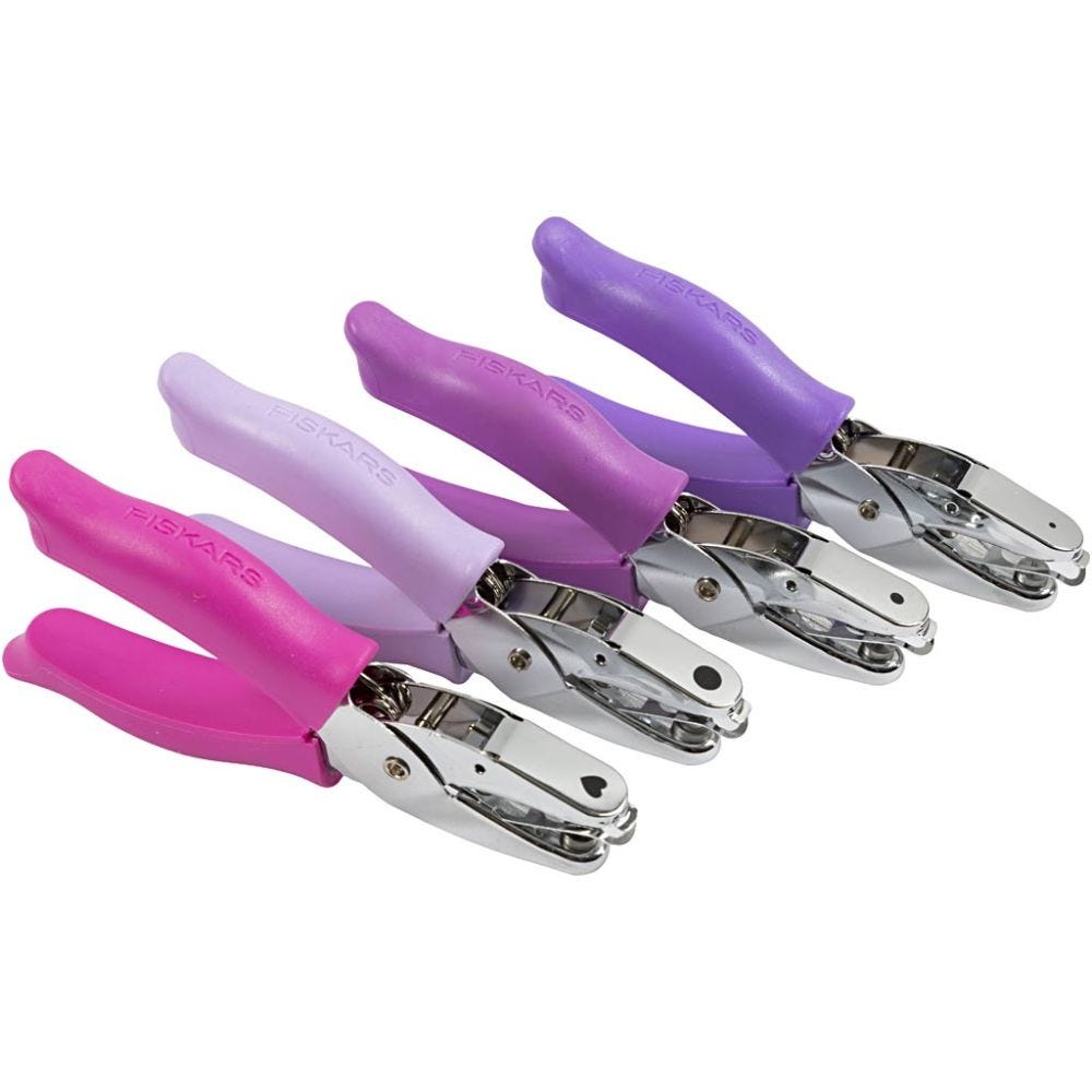 Hand Punch, hole size 1,5+3+5+6 mm, 4 pc/ 1 pack