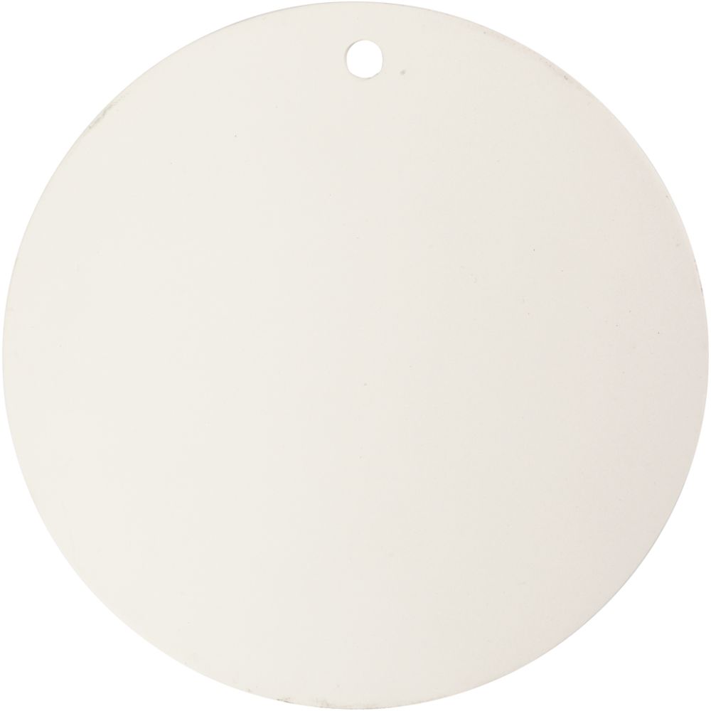 Terracotta Plate, D 20 cm, thickness 0,5 cm, white, 1 pc
