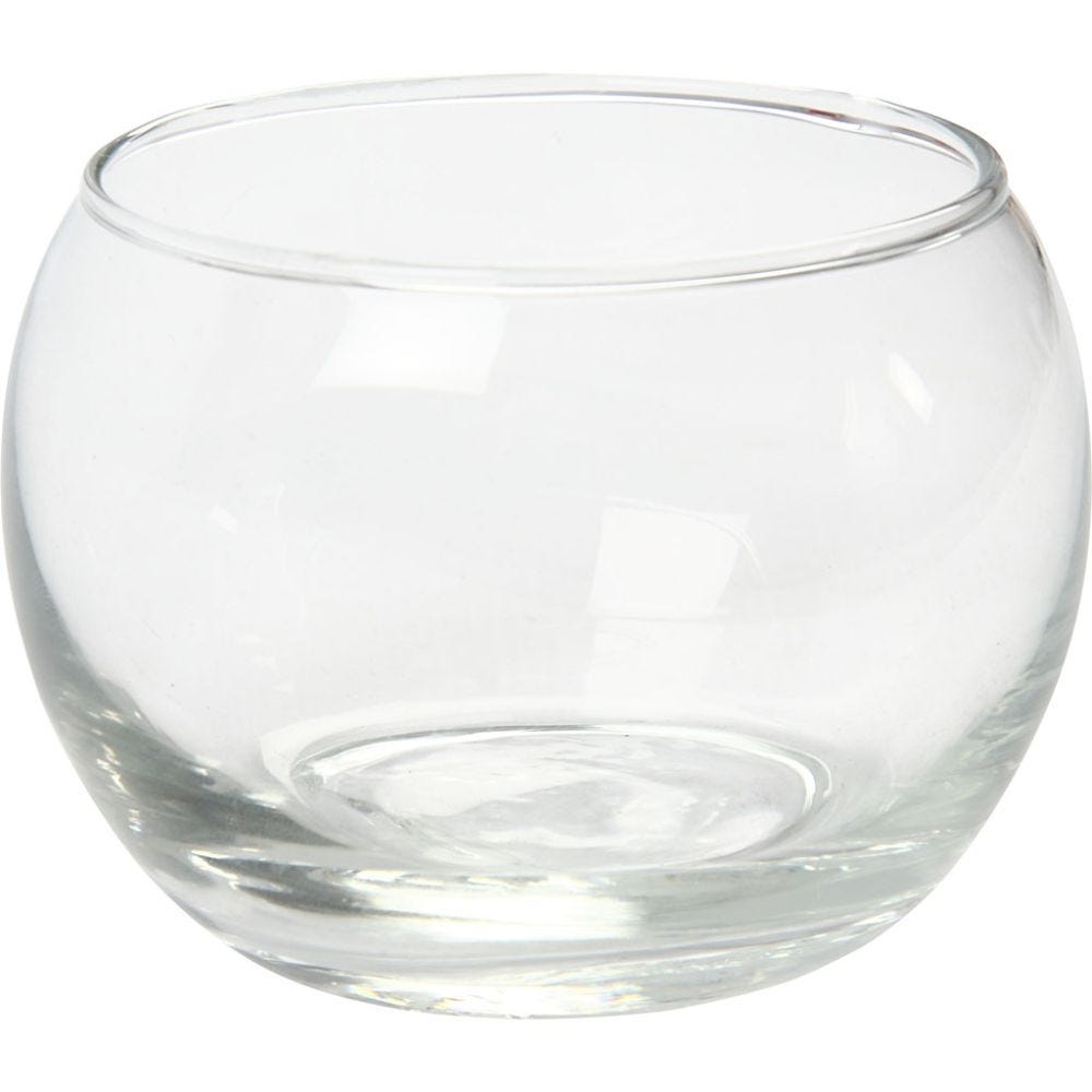 Tea Light Candle Holder, H: 7 cm, D 8 cm, 12 pc/ 1 box