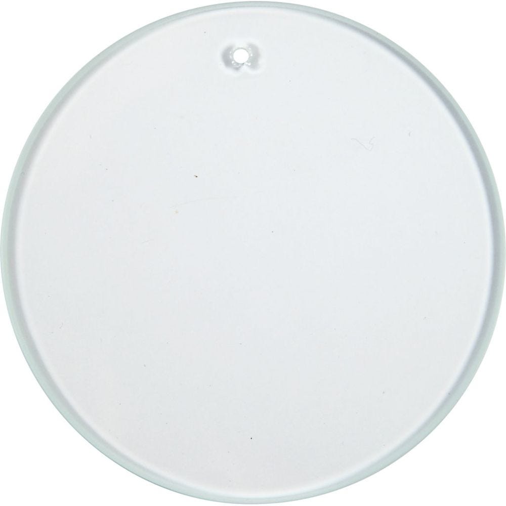 Glass Plate, Round, D 7 cm, thickness 3 mm, 10 pc/ 1 box