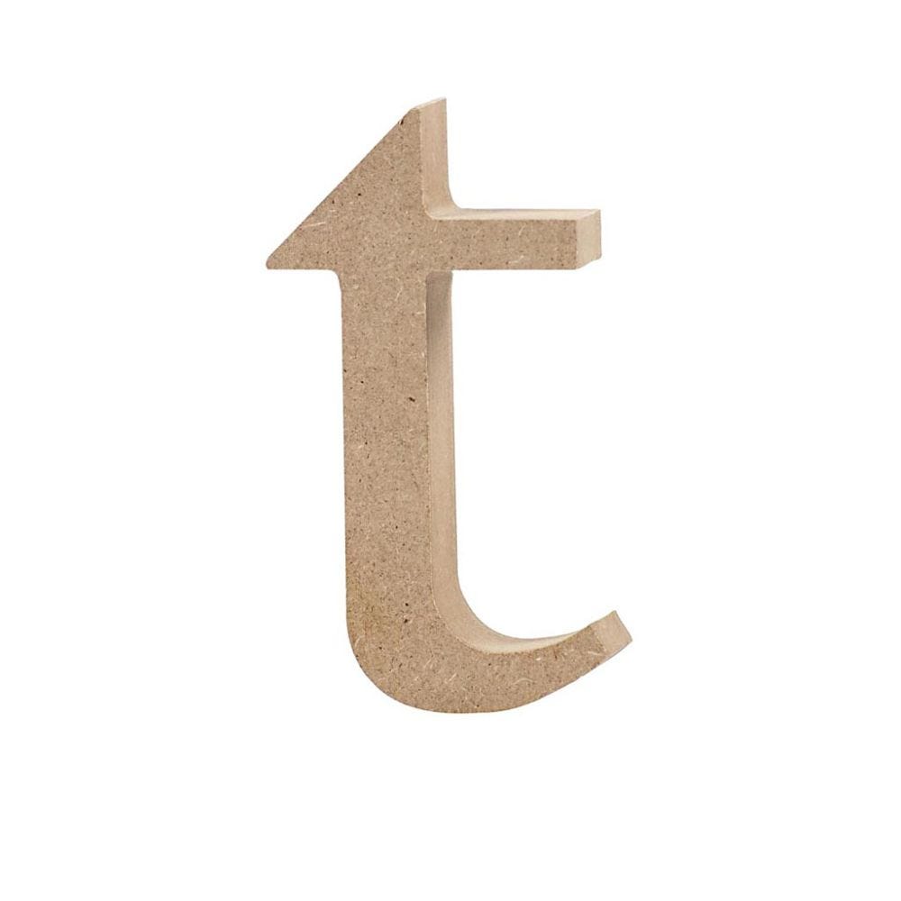 Letter, t, H: 10 cm, thickness 2 cm, 1 pc