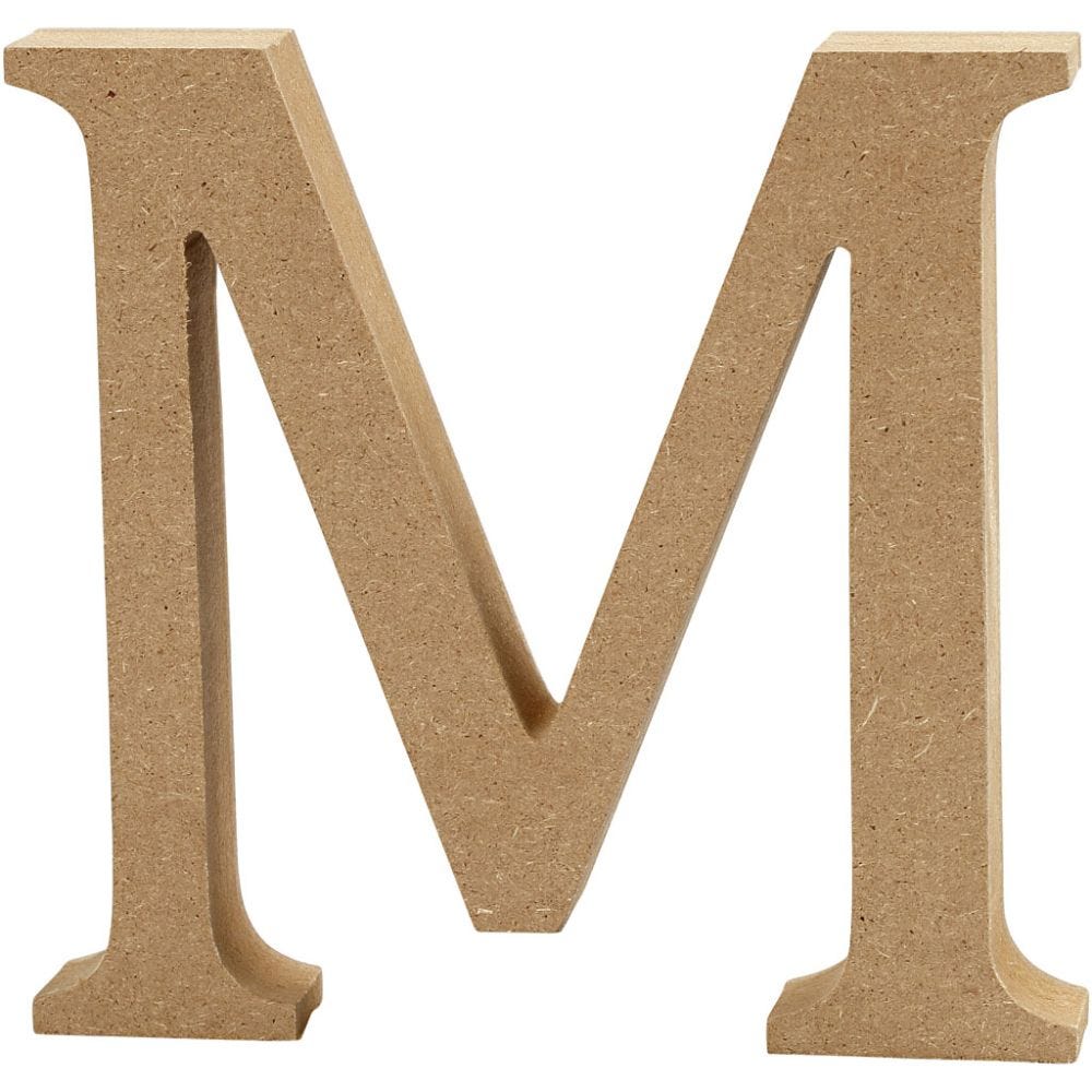 Letter, M, H: 13 cm, thickness 2 cm, 1 pc