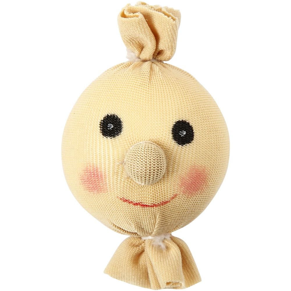 Stuffed and Tied Head, D 35 mm, light beige, 1 pc