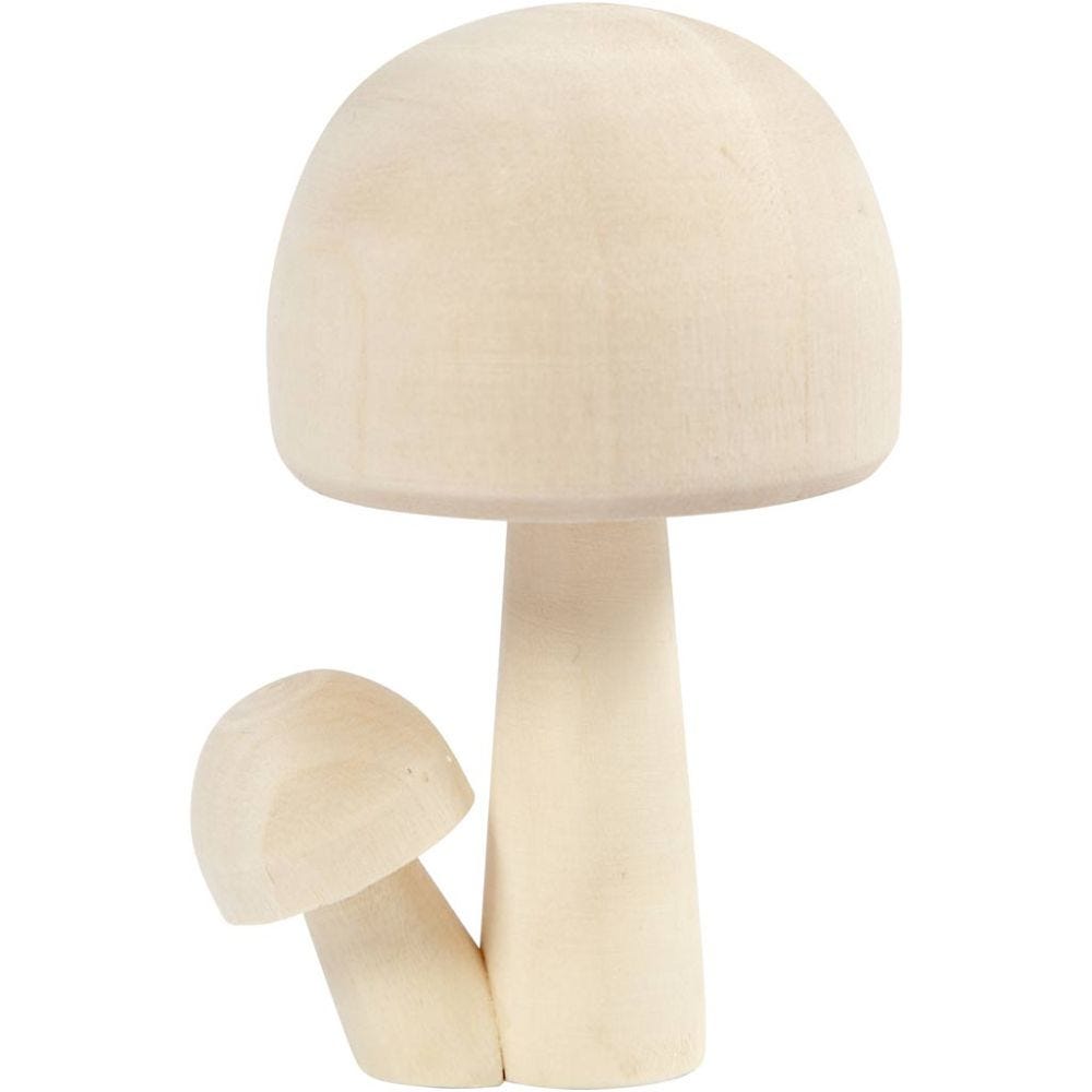 Wooden Mushrooms, H: 8,5 cm, W: 5,5 cm, 1 pc