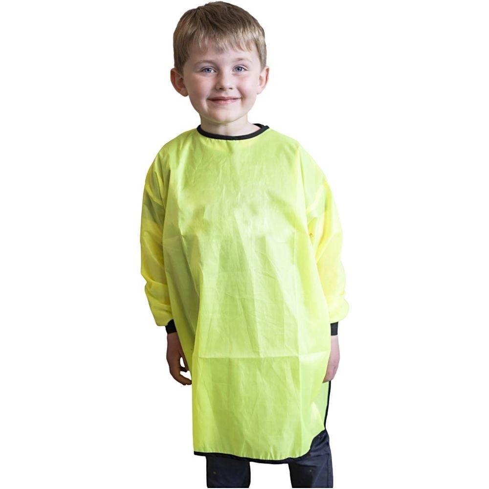 Artist Smock, L: 65 cm, size 5-8 years, lime green, 10 pc/ 1 pack