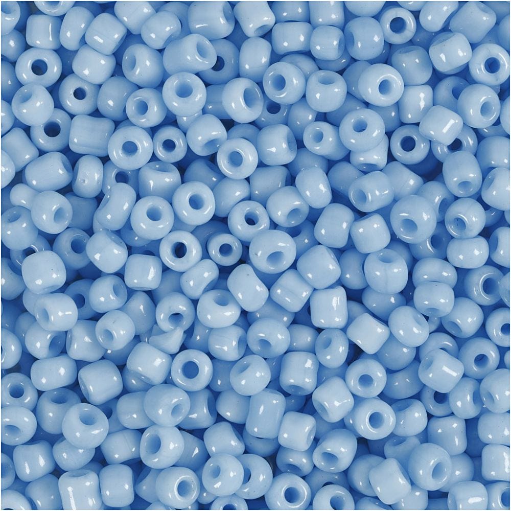 Rocaille seed beads, D 3 mm, size 8/0 , hole size 0,6-1,0 mm, turquoise, 25 g/ 1 pack