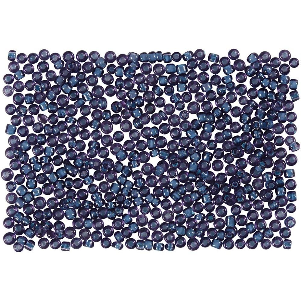Rocaille Seed Beads, D 1,7 mm, size 15/0 , hole size 0,5-0,8 mm, dark blue, 500 g/ 1 bag