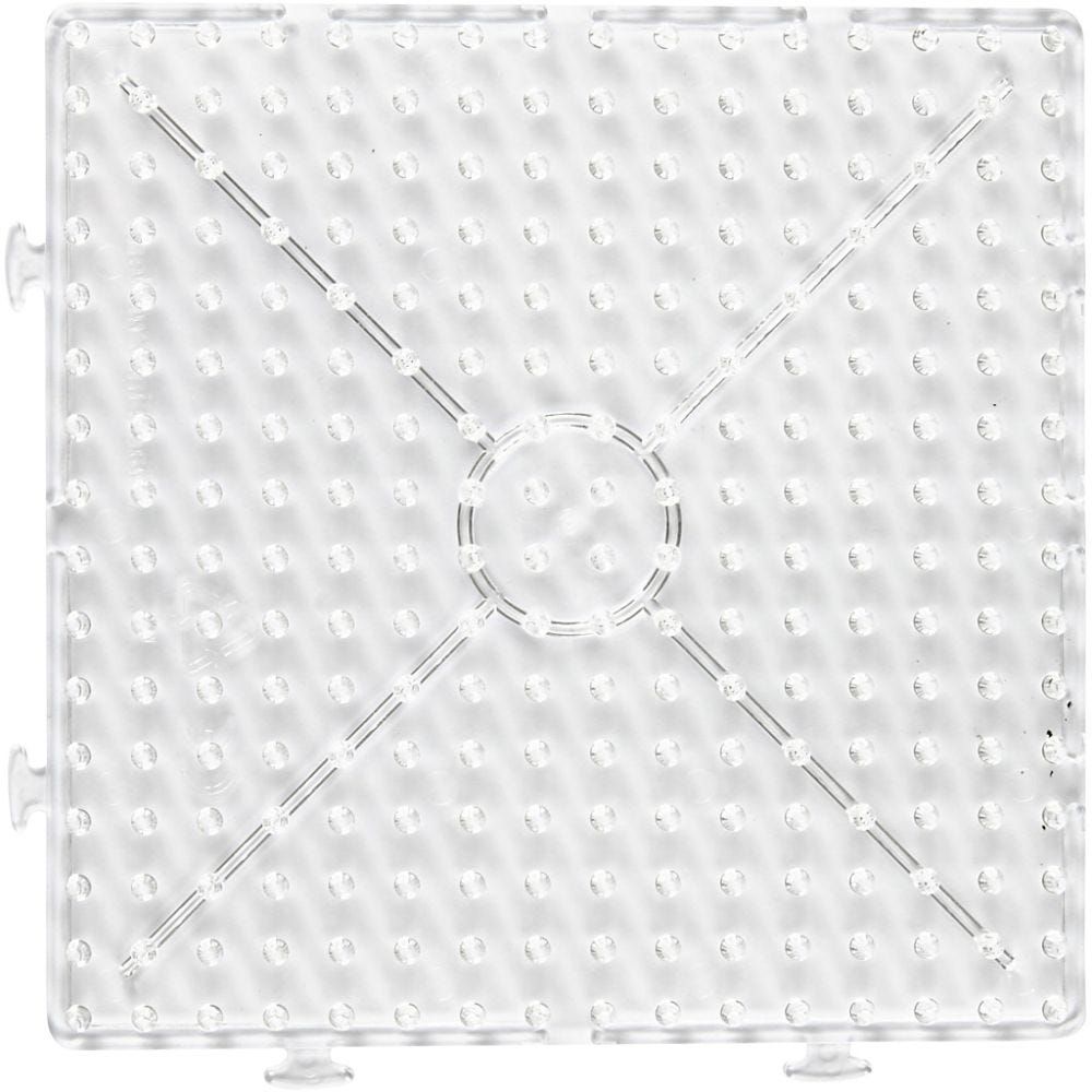 Peg Board, large square, size 15x15 cm, JUMBO, clear, 1 pc
