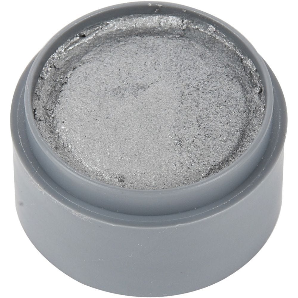 Water-based Face Paint, silver, 15 ml/ 1 tub