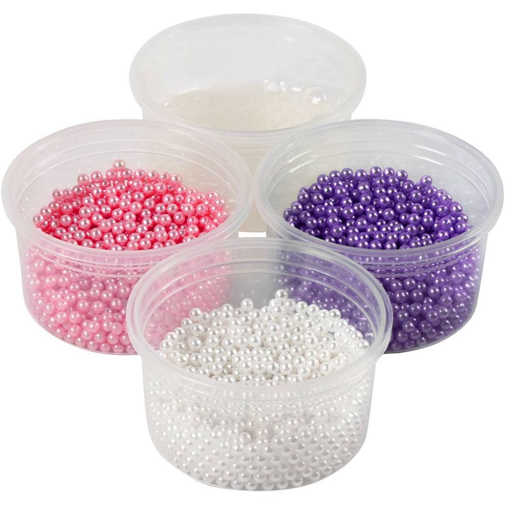 Pearl Clay®, pink, purple, white, 1 set, 3x25+38 g