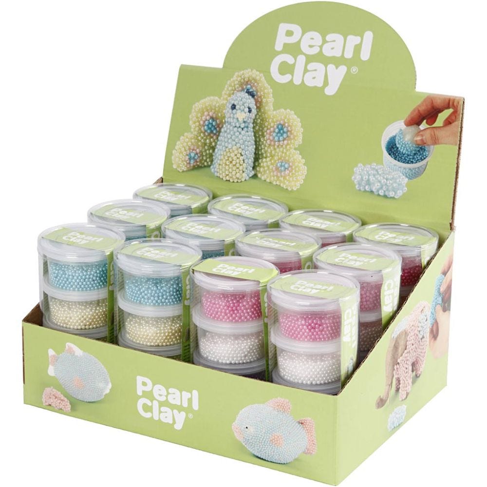 Pearl Clay®, assorted colours, 12 set/ 1 pack