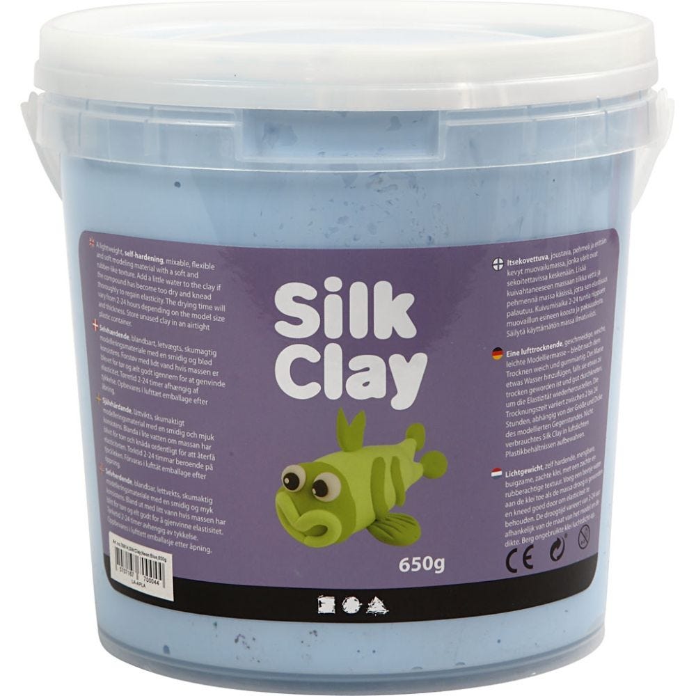 Silk Clay®, neon blue, 650 g/ 1 bucket