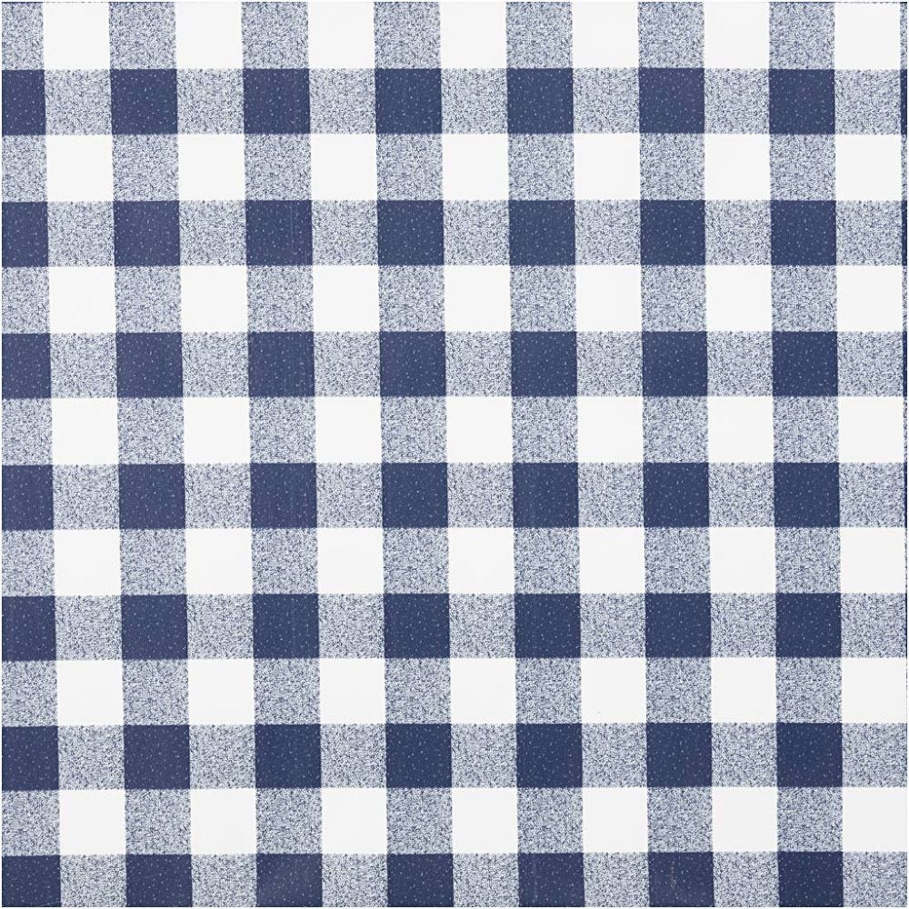 Oilcloth, W: 140 cm, blue, white, 20 m/ 1 roll