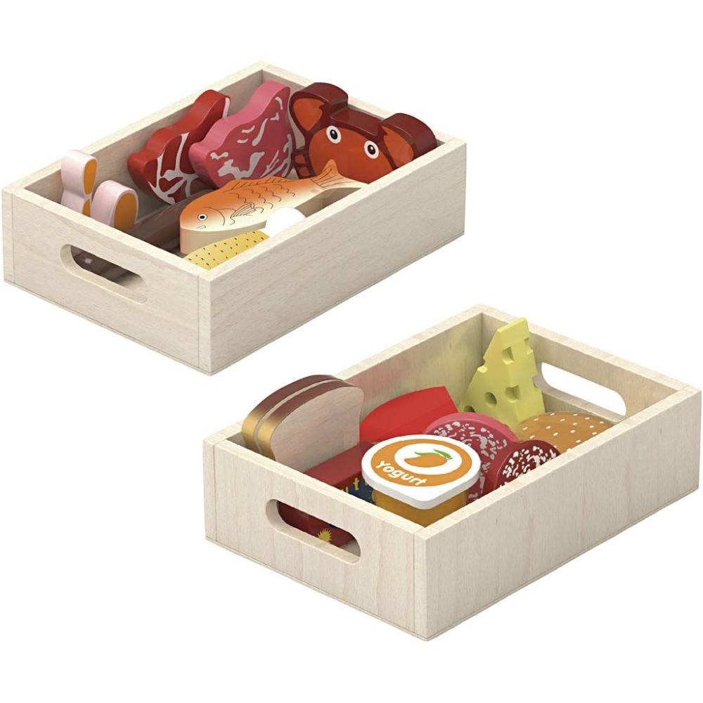 VIGA Wooden Play Food, L: 30 cm, W: 22 cm, 0,0 parts/ 1 pack