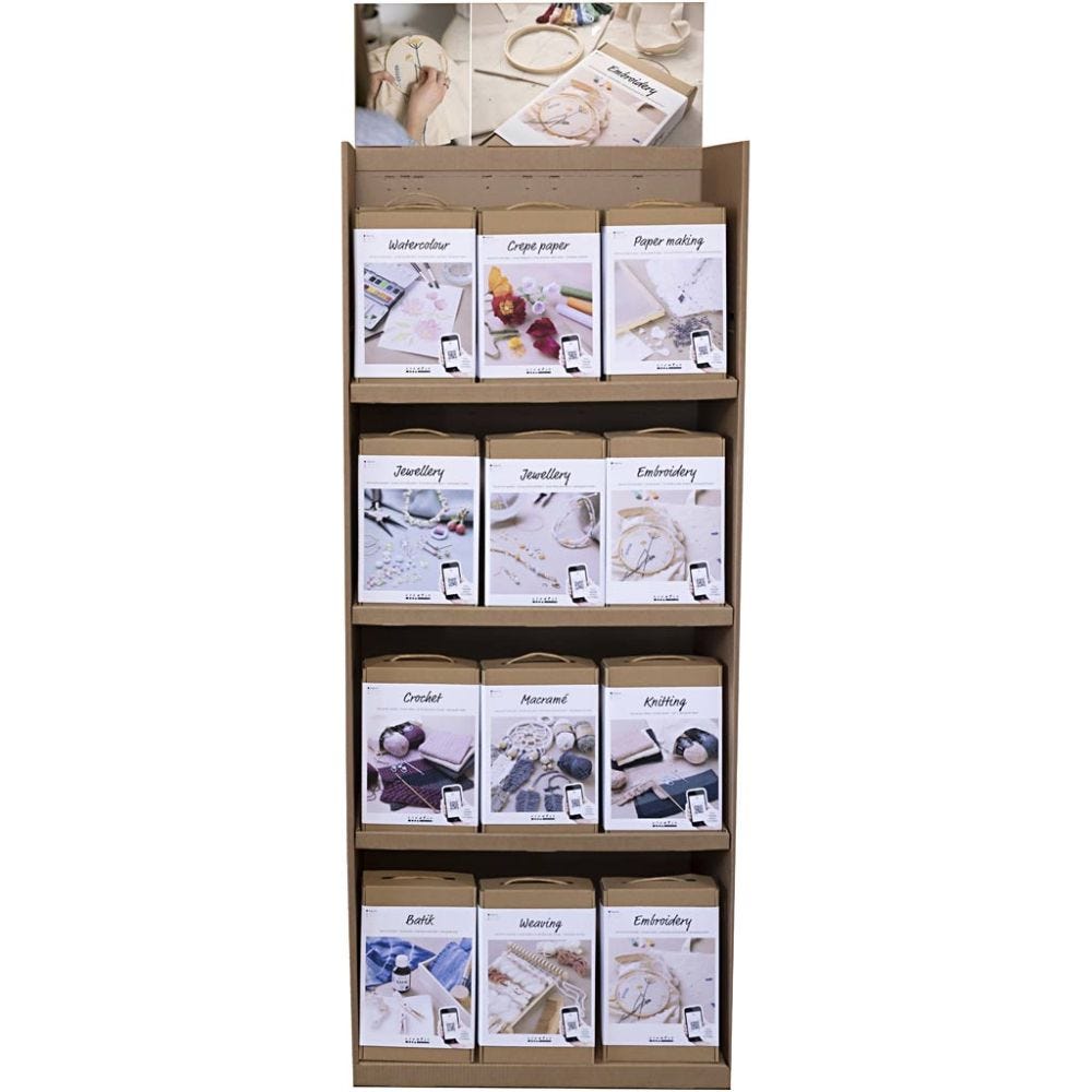 Cardboard Floor Display, Starter Craft Kit, H: 1584 mm, D: 332 mm, W: 630 mm, 72 sales units/ 1 pack