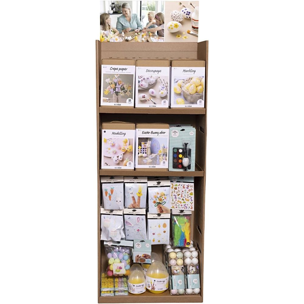 Cardboard Floor Display, Easter, H: 1584 mm, D: 332 mm, W: 630 mm, 138 sales units/ 1 pack