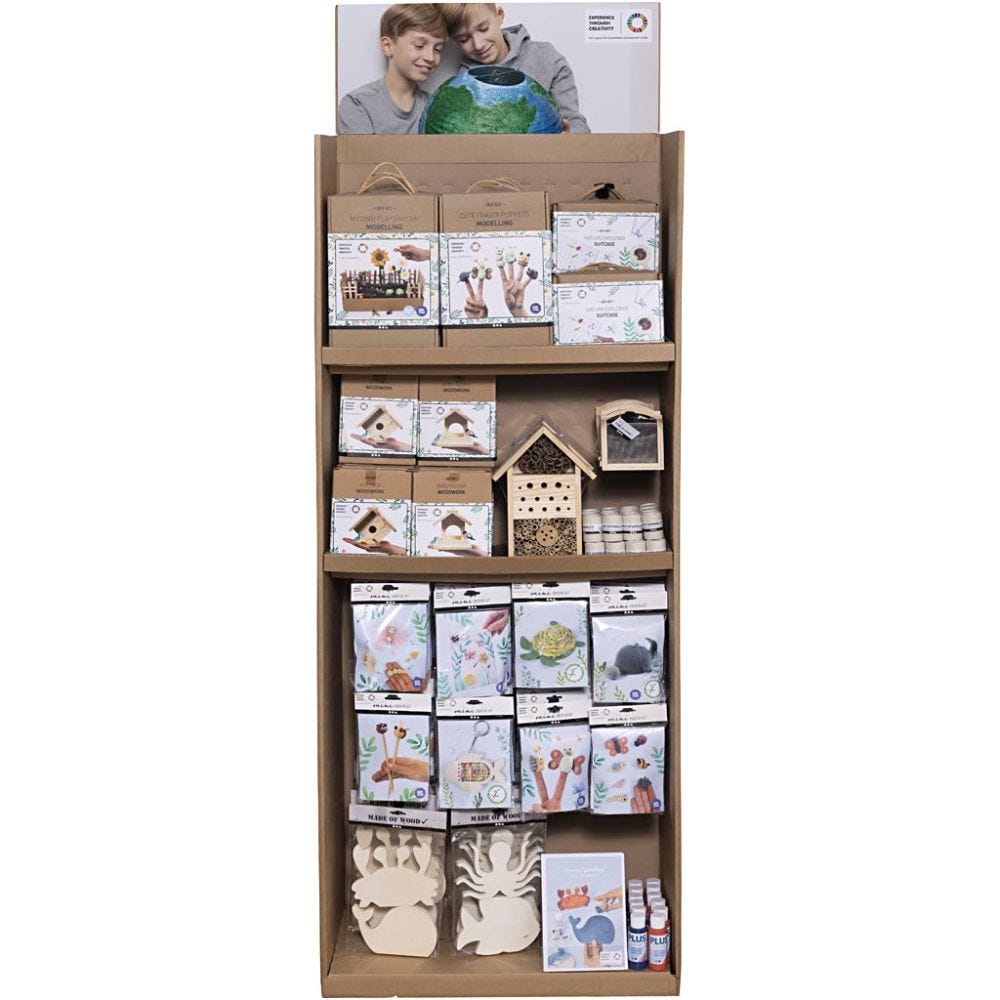 Cardboard Floor Display, UN 17, H: 1584 mm, D: 332 mm, W: 630 mm, 166 sales units/ 1 pack