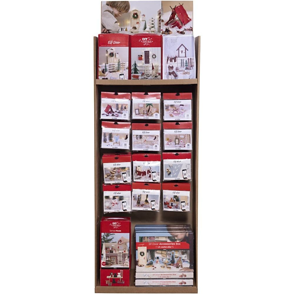 Cardboard Floor Display, Elf Door, H: 1584 mm, D: 332 mm, W: 630 mm, 102 sales units/ 1 pack