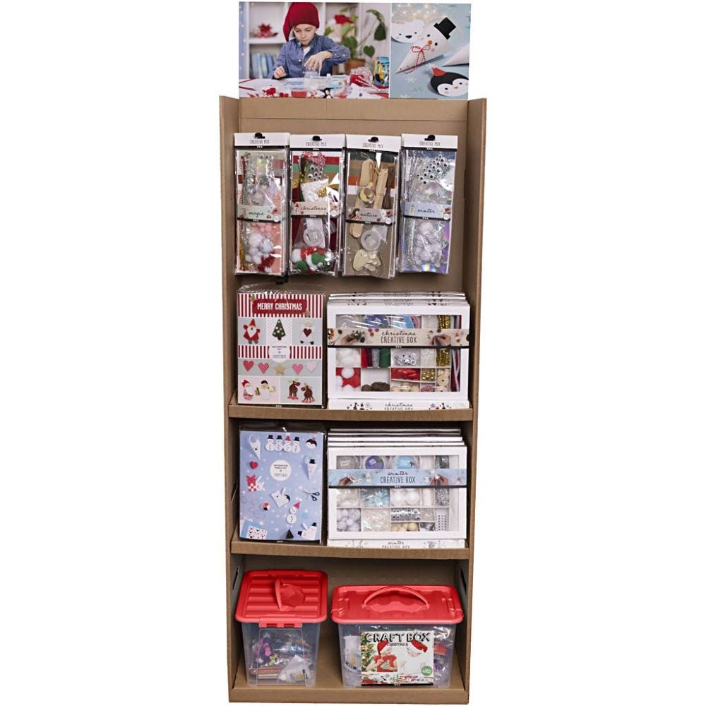 Cardboard Floor Display, Popular Craft Mixes, H: 1584 mm, D: 332 mm, W: 630 mm, 66 sales units/ 1 pack