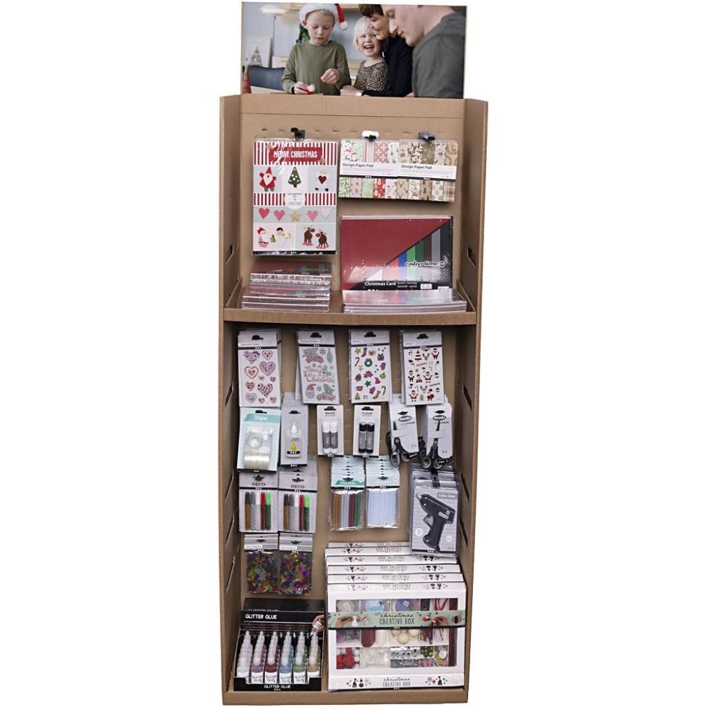 Cardboard Floor Display, Basic Tools, Cards & Hobby Mixes, H: 1584 mm, D: 332 mm, W: 630 mm, 294 sales units/ 1 pack