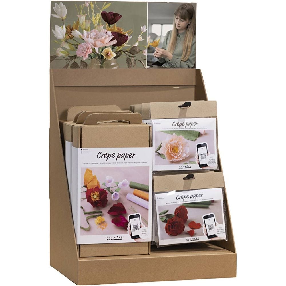 Small Table Display, Crepe Paper, H: 458 mm, D: 322 mm, W: 416 mm, 44 sales units/ 1 pack