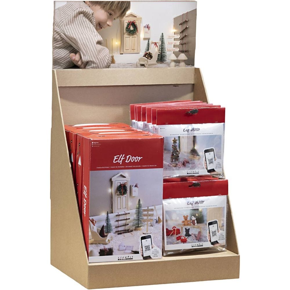 Small Table Display, Elf Door, H: 458 mm, D: 322 mm, W: 416 mm, 44 sales units/ 1 pack
