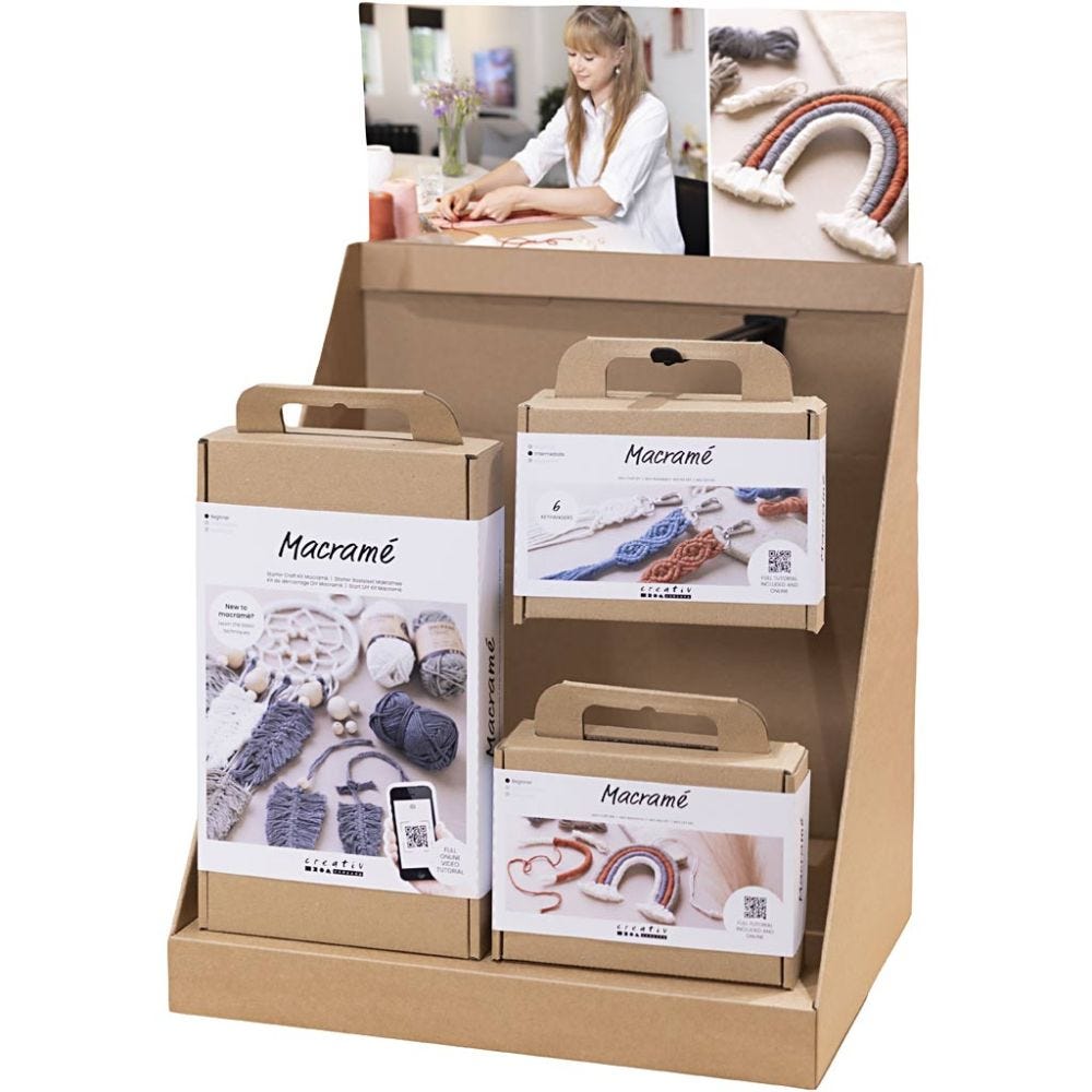 Small Table Display, Macramé, H: 458 mm, D: 322 mm, W: 416 mm, 30 sales units/ 1 pack