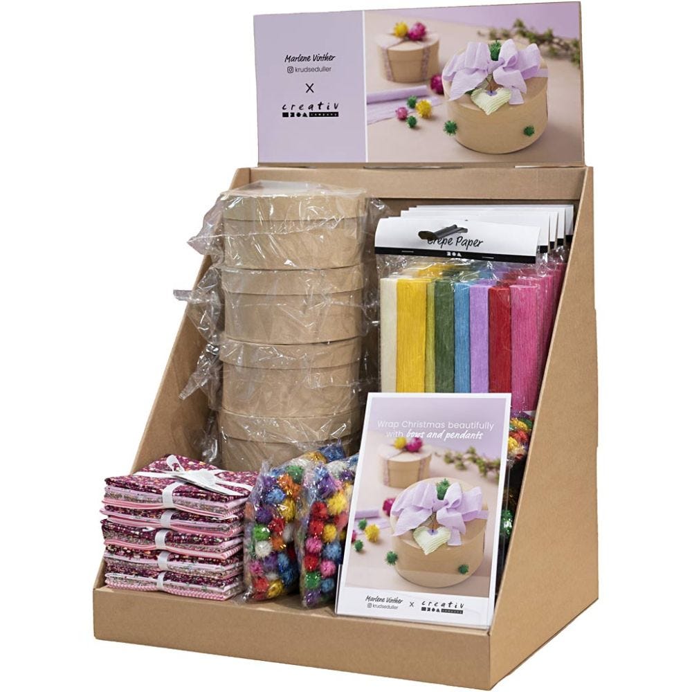 Small Table Display, Christmas Gift Boxes, H: 458 mm, D: 322 mm, W: 416 mm, 16 sales units/ 1 pack