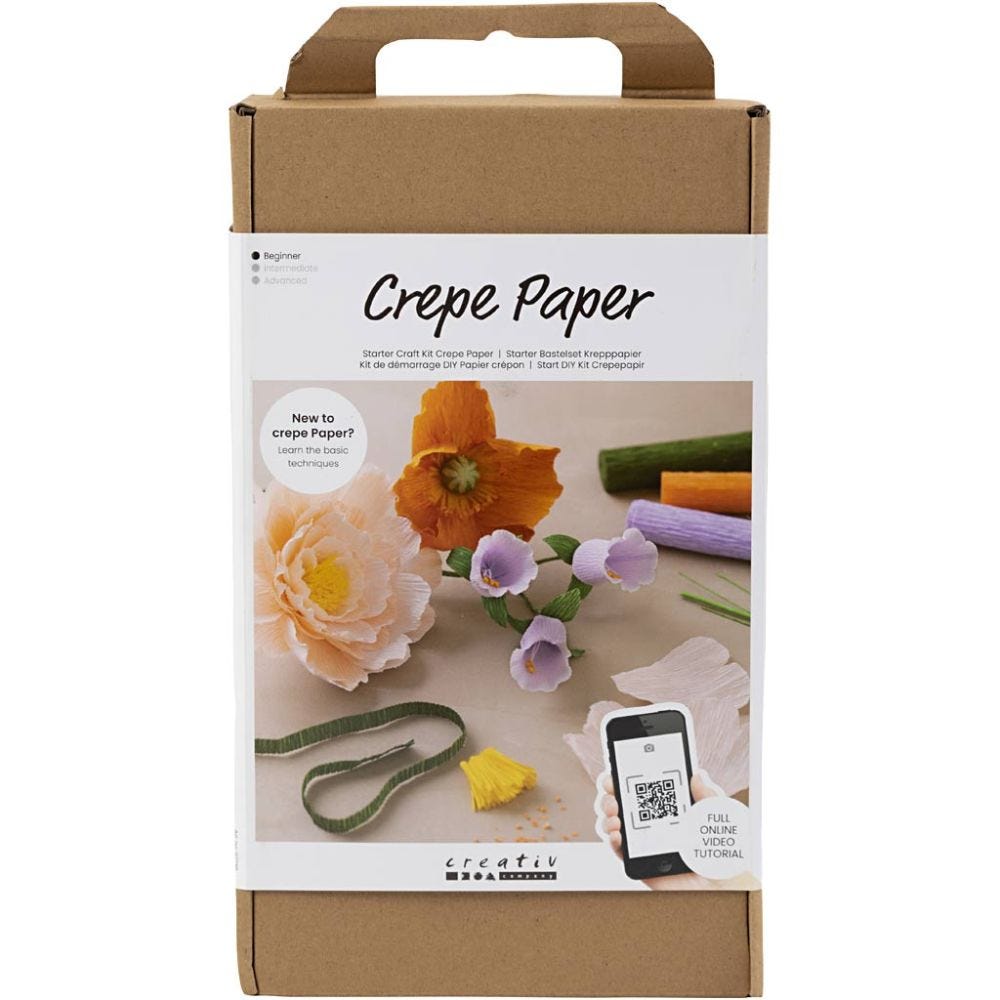 Starter Craft Kit Crepe Paper, 105 g, assorted colours, 1 pack