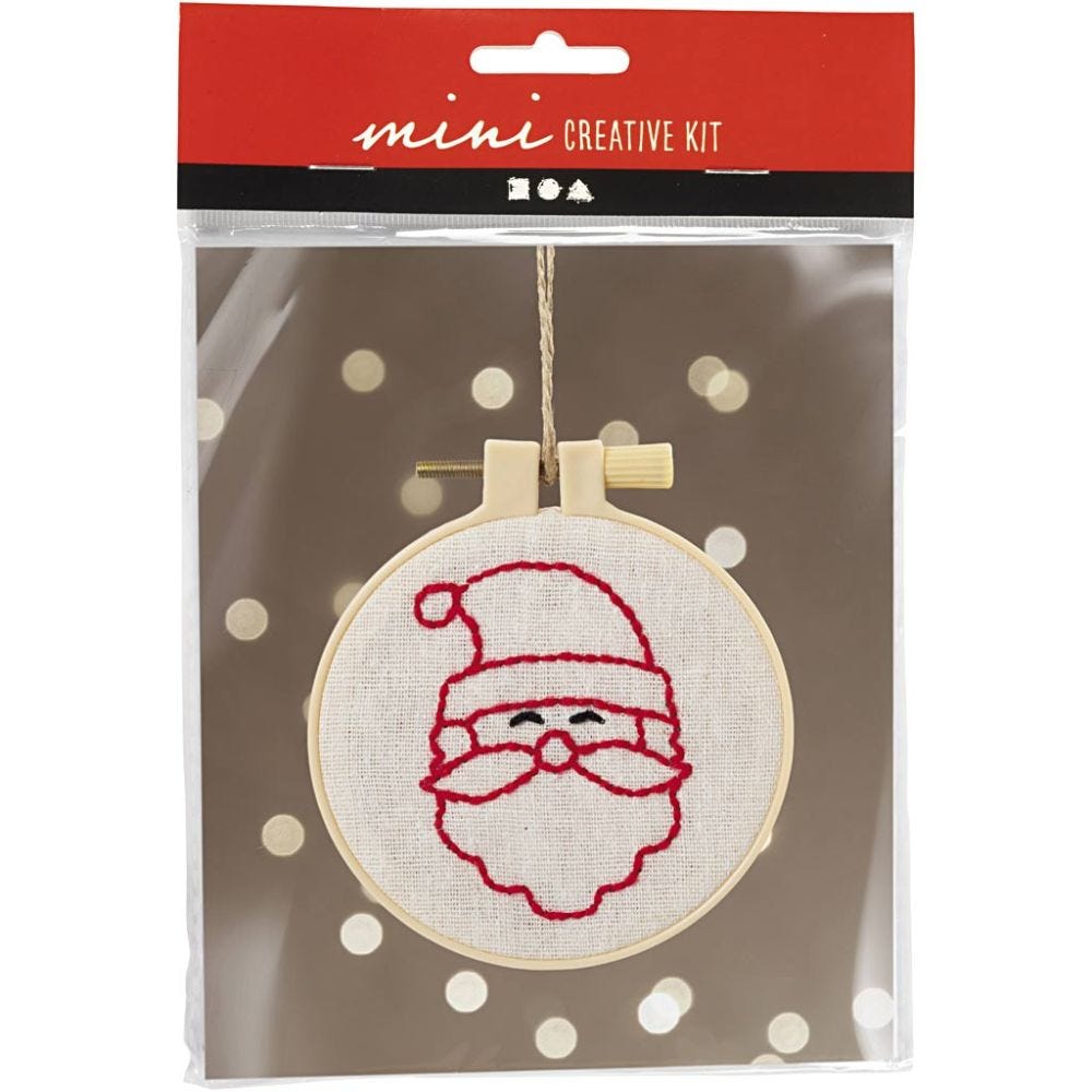 Mini Craft Kit Embroidery, Santa Claus, 1 pack