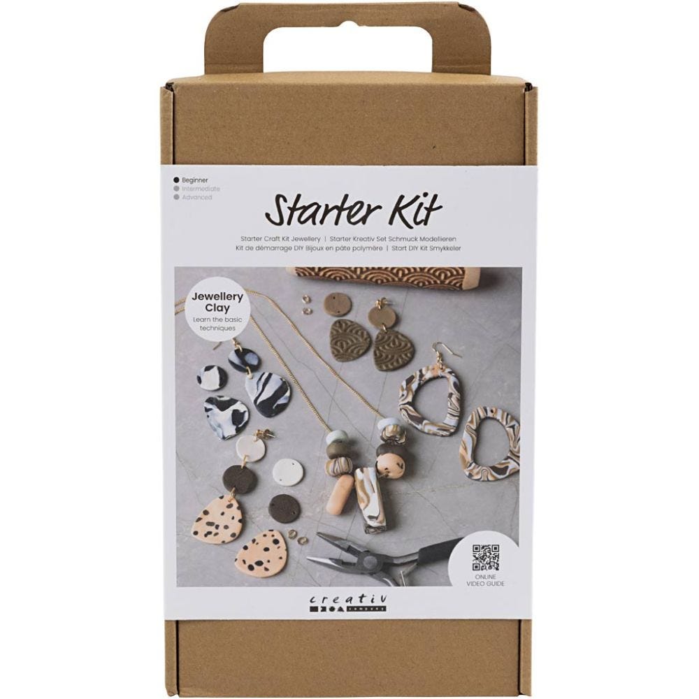 Starter Craft Kit Jewellery Clay, Jewellery, 1 pack