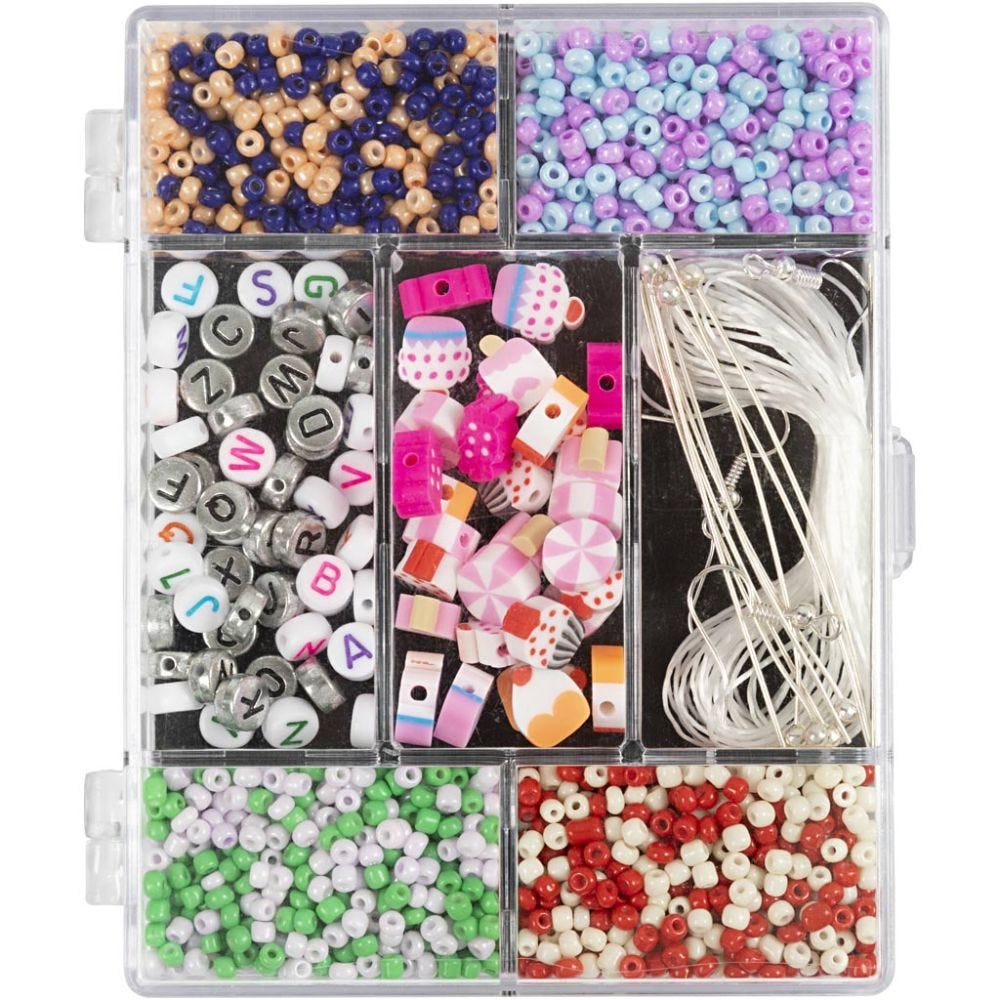 Craft Mix Jewellery, Candy Mix, pastel colours, 1 pack