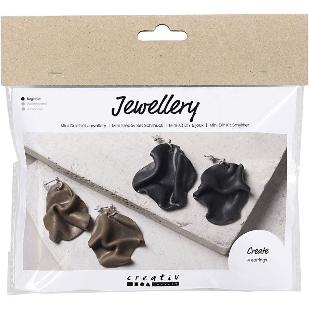 Mini Craft Kit Jewellery, Folded Earrings, 1 pack