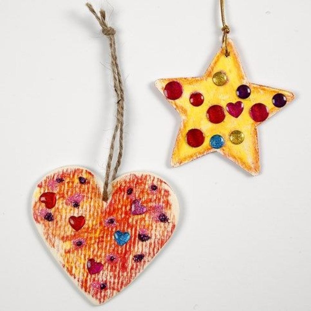 Painted and decorated Wooden Hanging Decorations