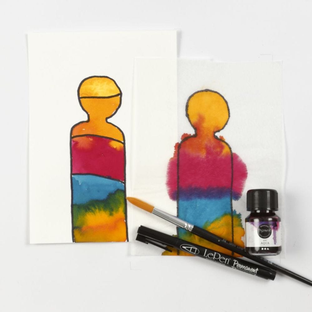 Painting with liquid Watercolour