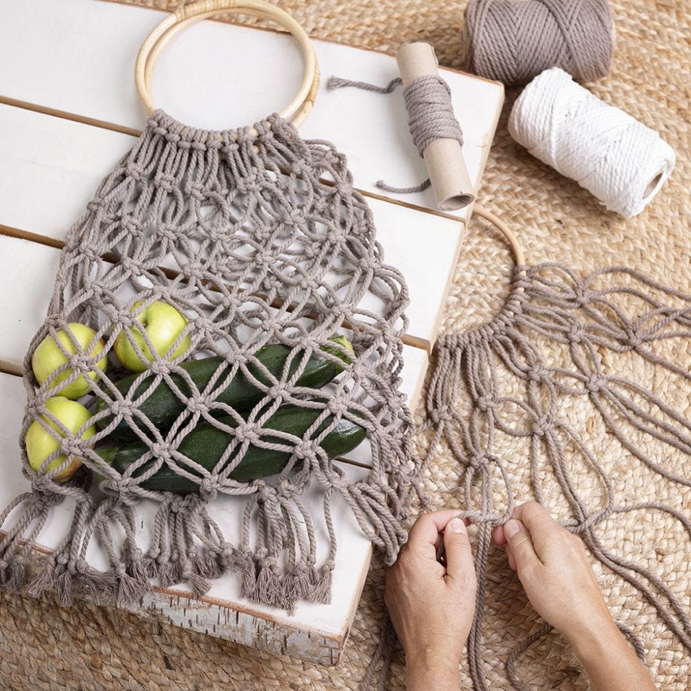 Macrame bag handle 2025 making