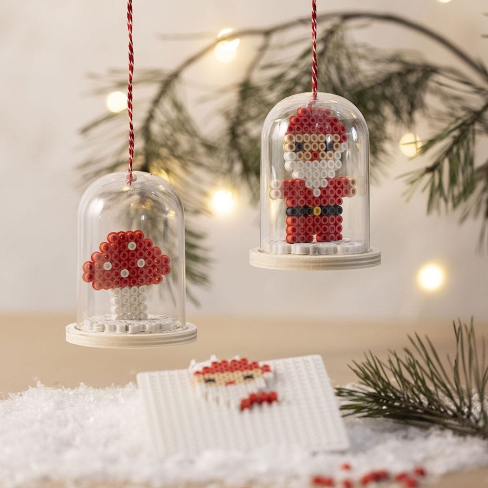 Christmas Bell with Santa and mushroom in BioBeads