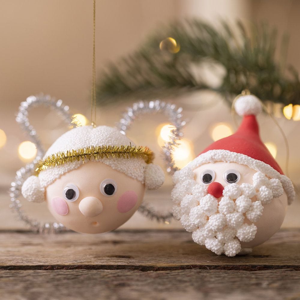 Silk Clay® and Foam Clay® Santa Claus and angel